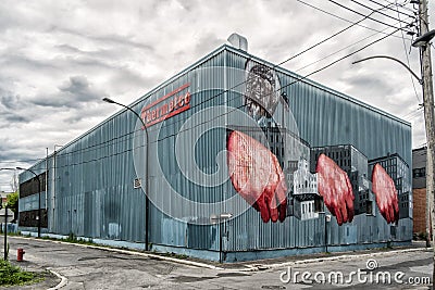 Hands on a building wall Editorial Stock Photo