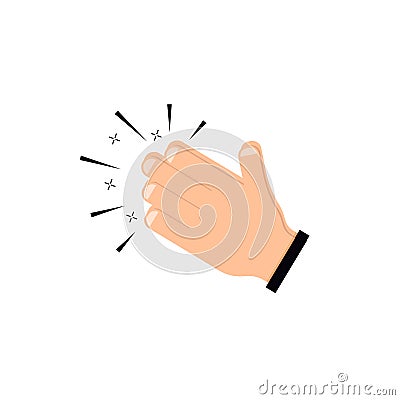 Hands clap icon applause flat symbol Vector Illustration