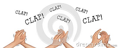 Hands Clapping Hand Applause Illustration Stock Photo