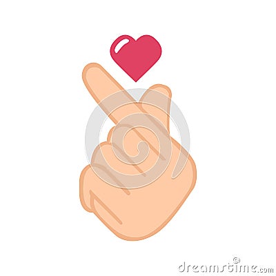 Hands clicking fingers and heart, vector illustration Vector Illustration