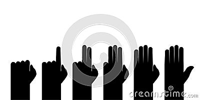 Hands counting symbol Vector Illustration