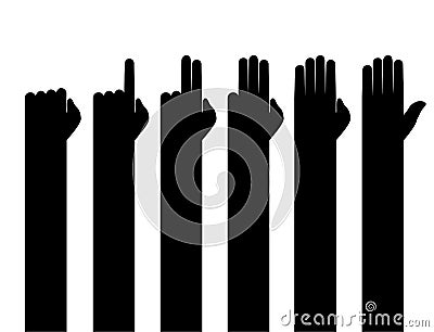 Hands counting symbol Vector Illustration