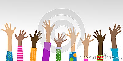 Hands diverse togetherness Vector Illustration