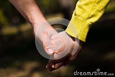 Hands of the enamoured Stock Photo