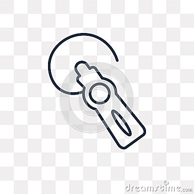 Hands free vector icon isolated on transparent background, linear Hands free transparency concept can be used web and mobile Vector Illustration