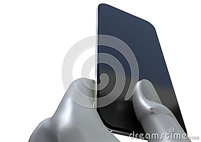 Hands Generic Smart Phone Front Stock Photo