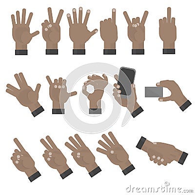 Hands gesturing set Vector Illustration