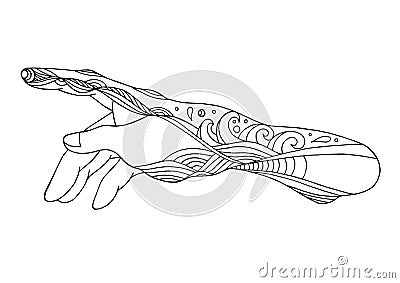 Hands of god, vector hand drawing design illustration Vector Illustration