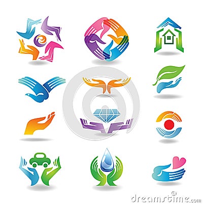 Hands hold and protect Vector Illustration