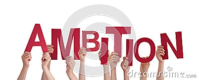 Hands Holding Ambition Stock Photo