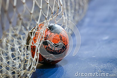 Hands holding a ball prior to the Greek Women Cup Editorial Stock Photo