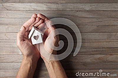 Hands House Home Love Background Hope Stock Photo