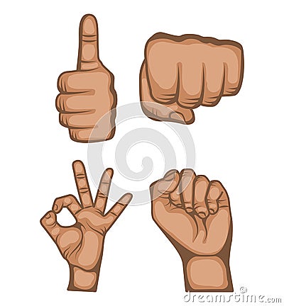 Hands human set collection symbol Vector Illustration