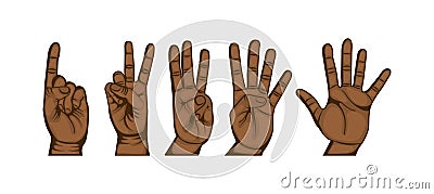 Hands human set collection symbol Vector Illustration