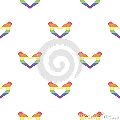 Hands icon cartoon. pattern gay icon from the big minority, homosexual cartoon. Vector Illustration