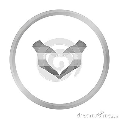 Hands icon monochrome. Single gay icon from the big minority, homosexual monochrome. Vector Illustration