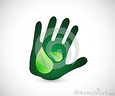 hands leaves illustration design Cartoon Illustration