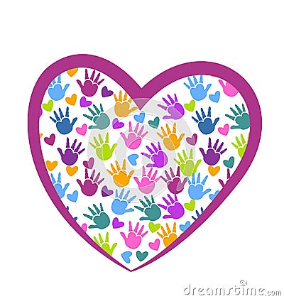 Hands of love logo Vector Illustration