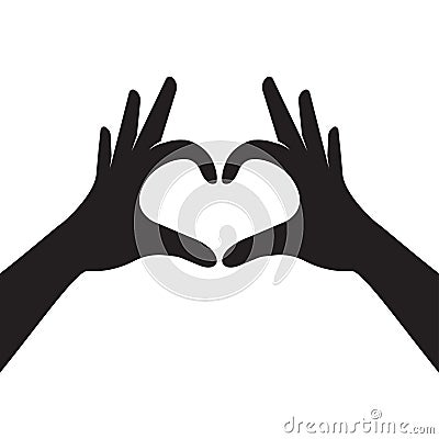 Hands making heart shape Vector Illustration