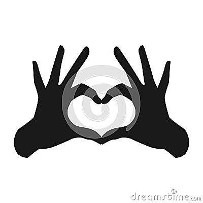 Hands making a heart shape - png Cartoon Illustration