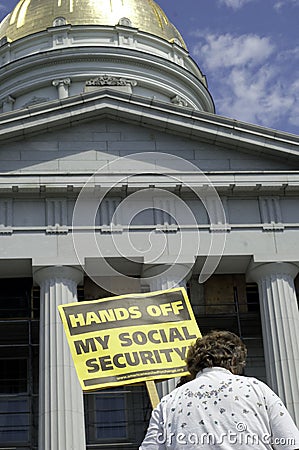 Hands Off Social Security Editorial Stock Photo