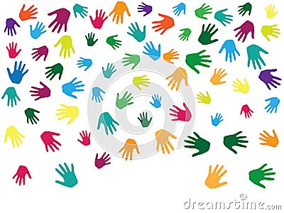 Hands, palms isolated on white vector background graphic design. Vector Illustration