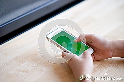 phones, online communication Online business Concept of using technology Stock Photo