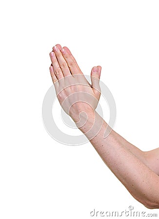 Hands praying Stock Photo