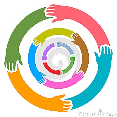 Hands round Vector Illustration