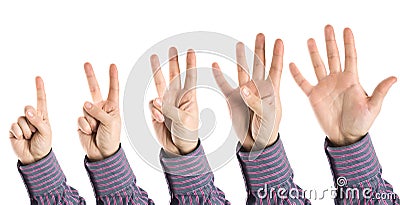 Hands showing numbers Stock Photo