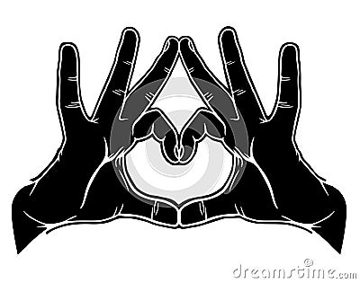 Hands symbolic love Vector Illustration