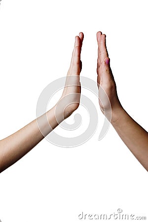 Hands touching Stock Photo