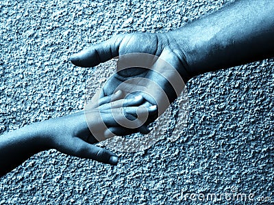 Hands touching Stock Photo