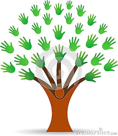 Hands tree Vector Illustration