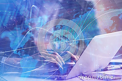 Technology, finance and trade concept Stock Photo