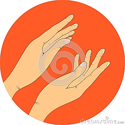 Hands, vector illustration. Applause Vector Illustration