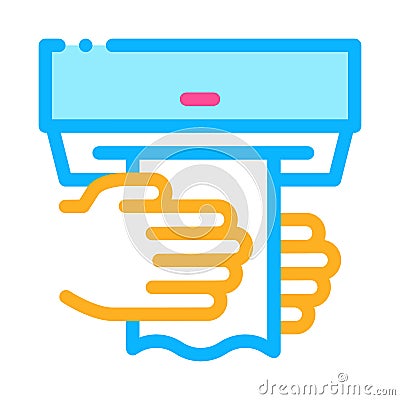 Hands Wipe Paper Napkin Icon Outline Illustration Vector Illustration