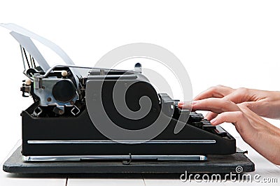 Hands writing Stock Photo