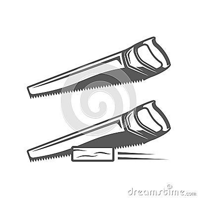 Handsaw isolated on white background Vector Illustration
