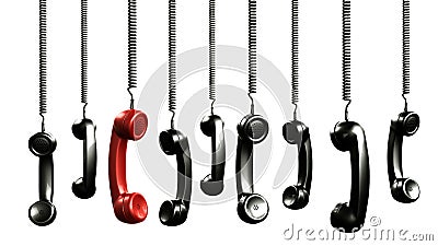 Handset from vintage phone Stock Photo