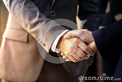 Business deal mergers and acquisitions Stock Photo