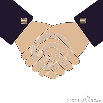 Handshake of business people Vector Illustration