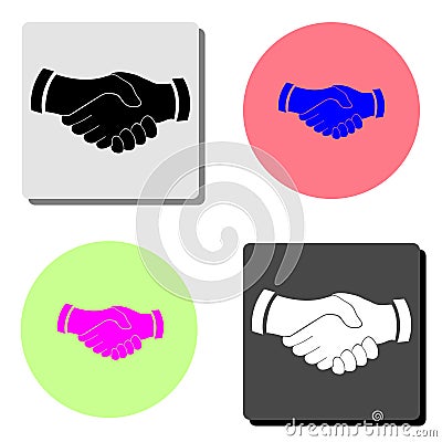 Handshake. Business shake hand, partnership. flat vector icon Vector Illustration