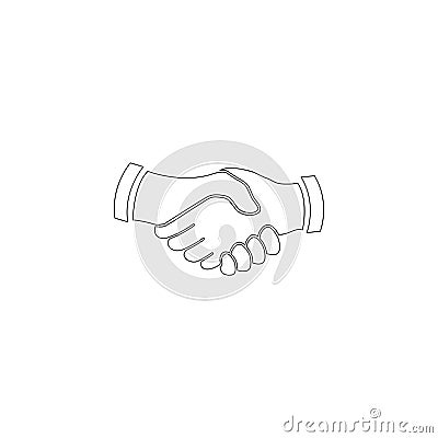 Handshake. Business shake hand, partnership. flat vector icon Vector Illustration