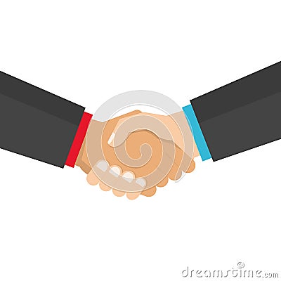 Handshake business vector illustration, symbol of success deal, agreement, good deal, happy partnership, greeting shake Vector Illustration