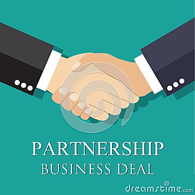 Handshake businessman agreement. Vector Illustration