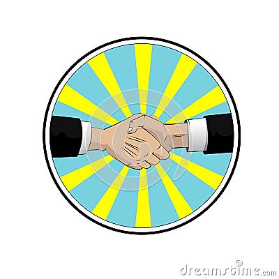 Handshake businessman agreement. Vector Illustration