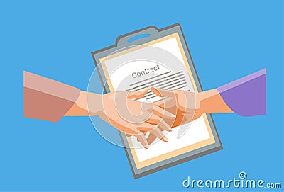 Handshake Businessman Contract Paper Document, Business Man Hands Shake Stock Photo