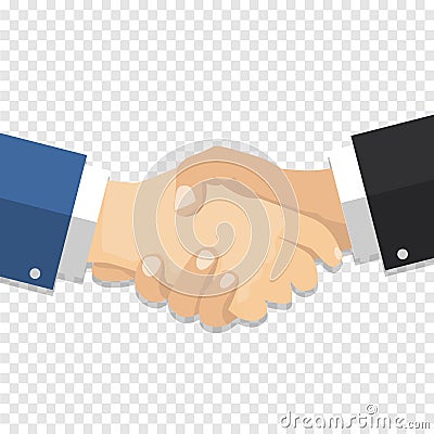 Handshake businessman on transparent background-Vector Illustration. Vector Illustration