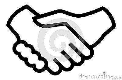 Handshake Contract Agreement Symbol- Icon Vector Illustration